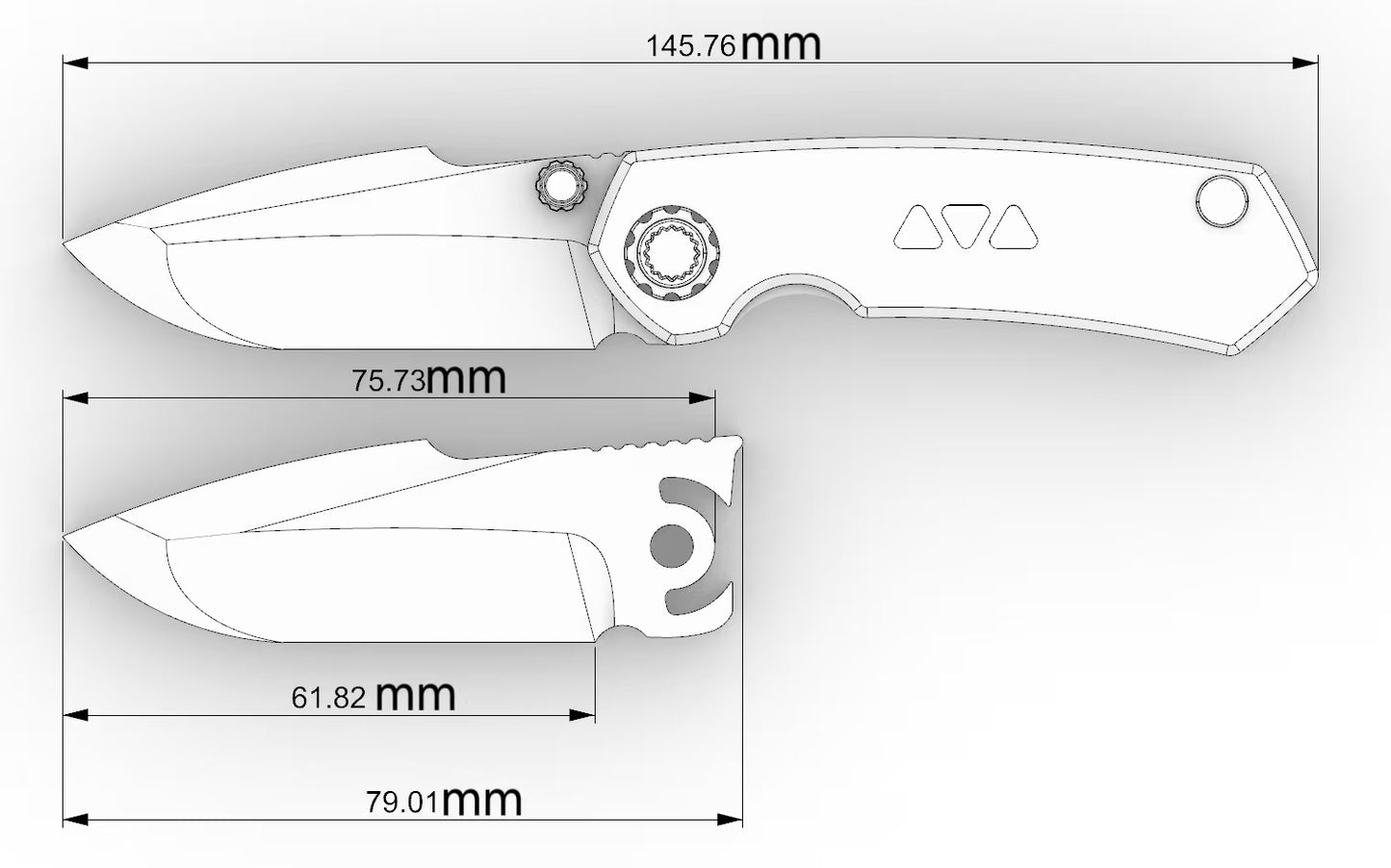 Soulhunter Folding Knives with A Blade