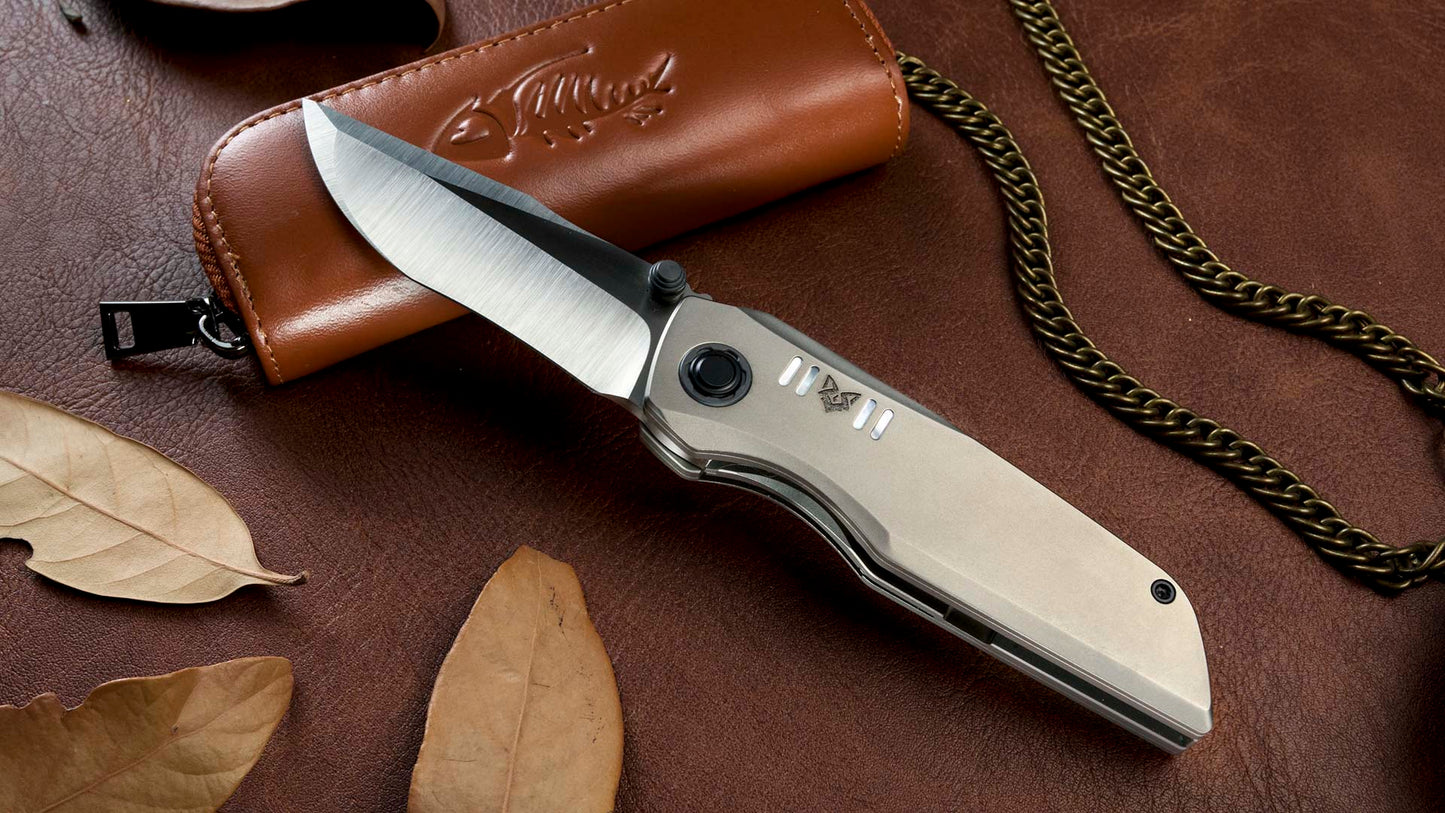 Crimson Fox Titanium EDC Pocket Knife