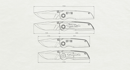 Crimson Fox ZIRCU-Ti EDC Pocket Knife